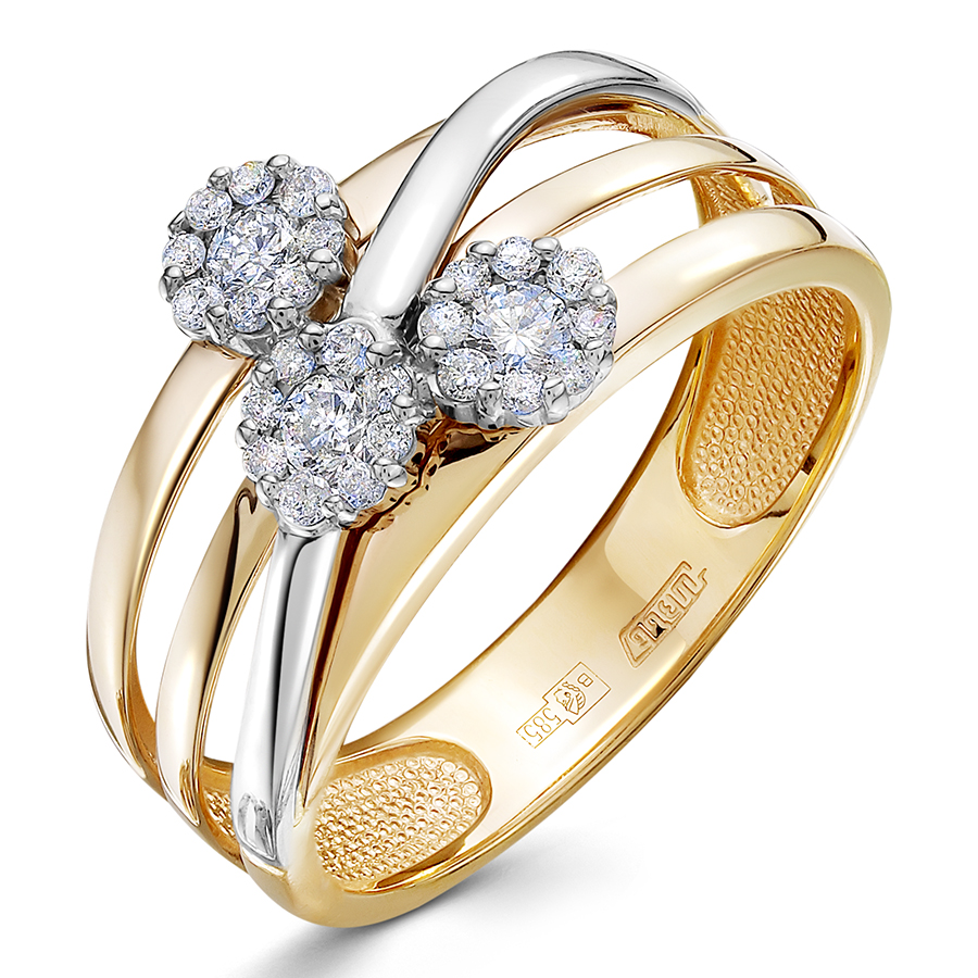 Кольцо, золото, бриллиант, 01-4304